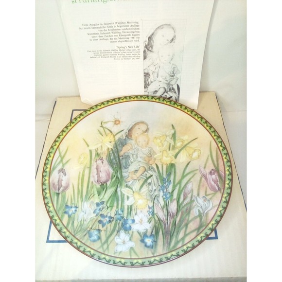 Sulamith Wulfing 1987 Mothers Day Plate 9 1/2" by Koeningzelt Baye Mother Child